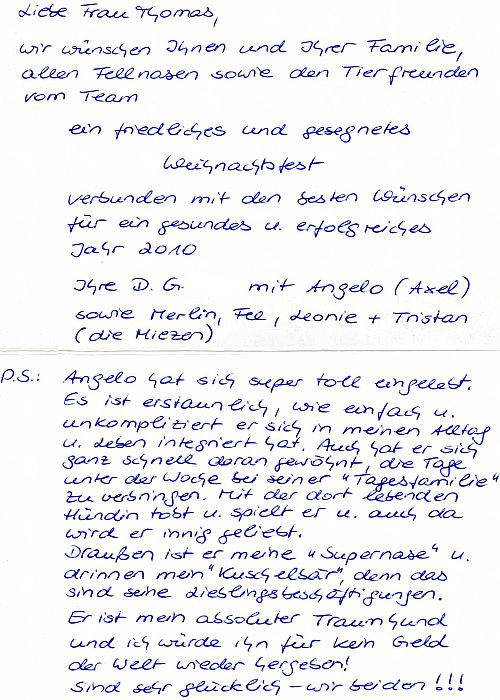 Brief von Axel